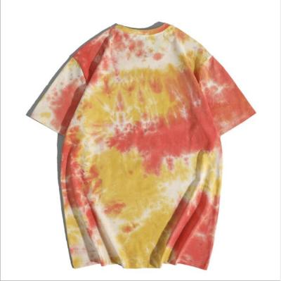 China INS Popular Mens Boys Breathable Tie Dyed Short Sleeve T-Shirts Crewneck Pull Over Top for sale