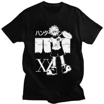 China Hunter X Hunter Cartoon Printed Fashion Breathable T-shirt Mens Boys T-shirt for sale