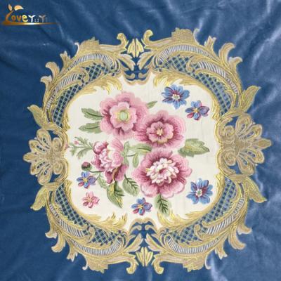 China Antistatic 100% Polyester Embroidered Velvet Fabric Color Combinations For Sofa Set for sale