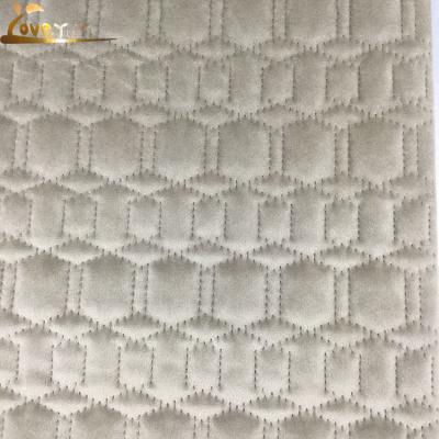 China Antistatic Fabrics Velvet 100% Polyester Quilted Wholesale Canvas Slipcover Knitted Fabric For Sofa Upholstery for sale