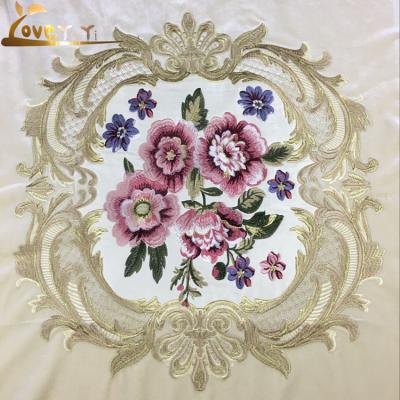 China Anti-Static Polyester Material Embroidered Velvet Fabric For Sofa Curtain for sale