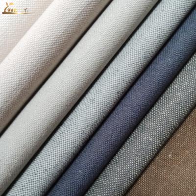 China Comfortable Drapery Furniture Materials Upholstery Thread Dyed Linen And Cotton Fabric for sale