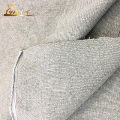 China Sustainable Furniture Materials Upholstery Yarn Dyed Linen And Cotton Fabric for sale