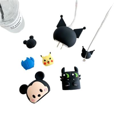 China 2021 new products silicone power charger cover device for iphone 18W 20W 3d silicone cartoon charger protective case for sale