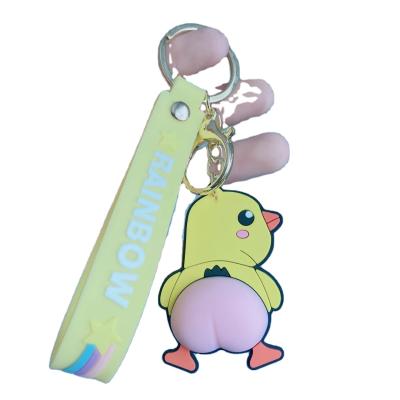 China Hip Keychain Kids Love Lovely Silicone Anime Hip Keychains for sale