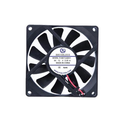 China High Efficiency 80MM Cooling Fans For Car Cooling 80X80X15MM Industrial High Ventilation Brushless DC Axial Cooling Fan for sale