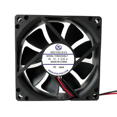 China High Efficiency 80mm Exhaust Fan 12V  24V DC Axial Cooling Fan For Projector 80X80X20MM Industrial Ventilation Fans for sale