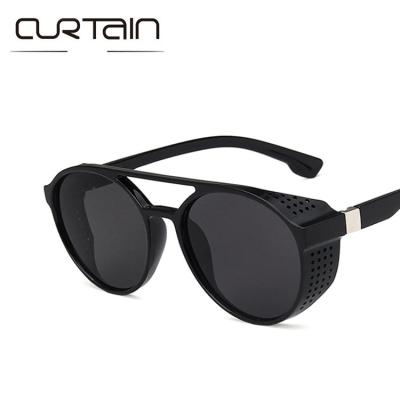 China New Design Fashion Sunglasses Retro Men Women Round Lens Steam Punk Vintage Fashion Eyewear Sunglasses for sale