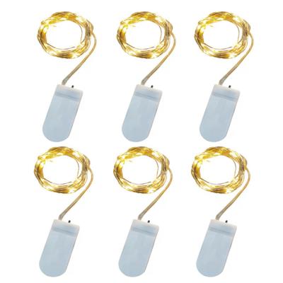 China Christmas LED Decoration Copper Wire String Light Customizable Flickering Button Home Lamps for sale