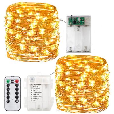 China High Quality Multicolor Waterproof LED Battery Box Colorful String Light Outdoor Holiday Lighting Modern LED Copper Wire Light Christmas Decoration for sale