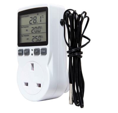 China UK Socket Outlet Residential/Multipurpose Thermostat Smart Temperature Controller with Timer Switch Sensor Probe Digital Heating Cooling Control for sale