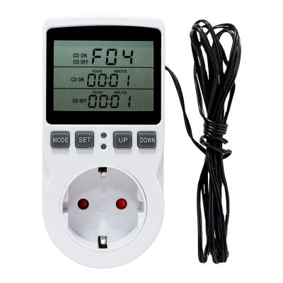 China Residential/Multi-Purpose FR Socket Outlet Smart Thermostat Temperature Controller with Timer Switch Sensor Probe Digital Heating Cooling Control for sale