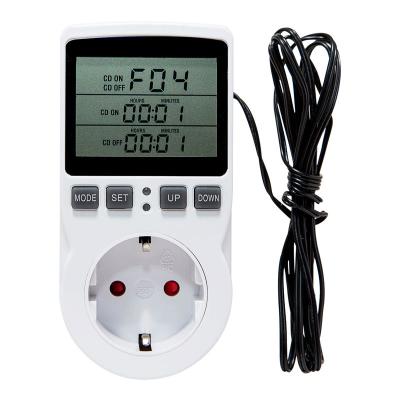 China EU Socket Outlet Residential/Multi-Purpose Thermostat Smart Temperature Controller with Timer Switch Sensor Probe Digital Heating Cooling Control for sale