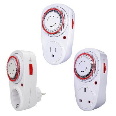 China Residential/Multipurpose 24 Hours EU /US /UK Plug-in Programmable Mechanical Electric Power Saver Timer Program Socket Temporizado for sale