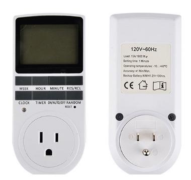 China Digital 12/24 Hour Timer Switch US Plug Timer Outlet 7 Residential/General Purpose Electronic Outlet 7 Day Programmable Timing for sale