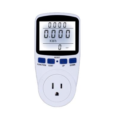 China Residential / Multipurpose Backlight Display Watt Monitoring US Plug Wattmeter Electricity Analyzer Monitor Electric Power Meters for sale