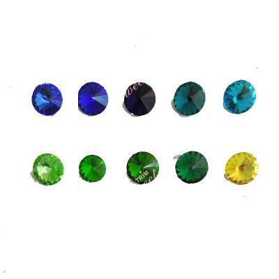 China Flatback wholesale 5mm 6mm 7mm 8mm 10mm 12mm 14mm 16mm 18mm 20mm rivoli crystals faux stone glass gems for sale