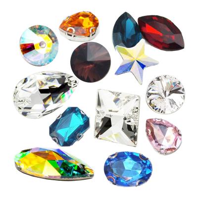 China Pointback Multi Color Flatback Sew On Glass Stones Bling Stone for sale