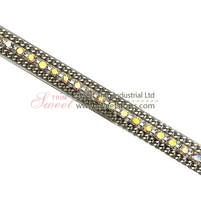 China Hot Sale Flatback Rhinestones Trim By The Yard Heat Press Rhinestone Trimming for sale