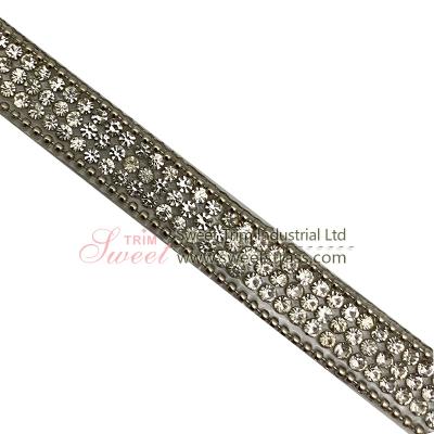 China Rhinestone Crystal Tape Hot Fix Wedding Rhinestone Trim Flatback Rhinestone Trim for sale