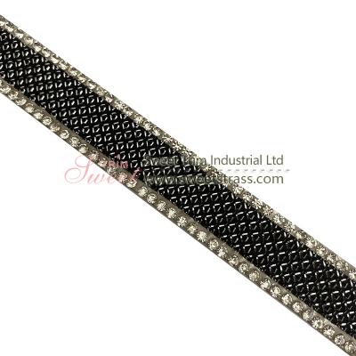 China Flatback new arrival iron-on acrylic rhinestone tape with glue on the back for sale