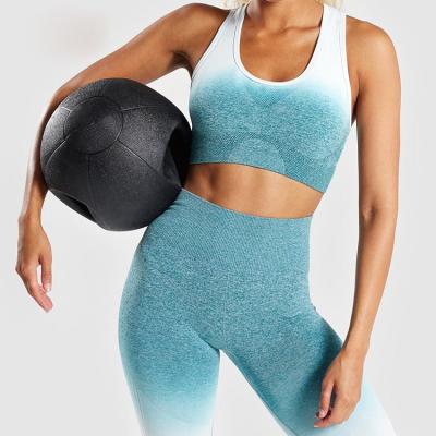 China Breathable Custom Logo Fitness Active Wear 2 Piece Sports Set Yoga Workout Sleeveless Top Crop Top Shorts For Women for sale