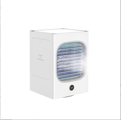 China Small Air Conditioning Fan Mini Jet Fan USB Water Cooling Shaking Mini Head Jet Fan Dismountable Refrigerator 2022 Air Conditioning Mini Desktop Fan New for sale