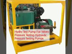 Hydro Test Pump For Valves Pressure Testing Hydraulic Pressure Testing Pumps