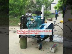 Ship Pipelines Hydraulic Pressure Hydro Test Pump 400bar Diesel Engine