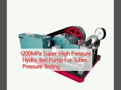 200MPa Super High Pressure Hydro Test Pump For Tubes Pressure Testing