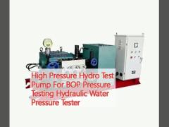 High Pressure Hydro Test Pump For BOP Pressure Testing Hydraulic Water Pressure Tester