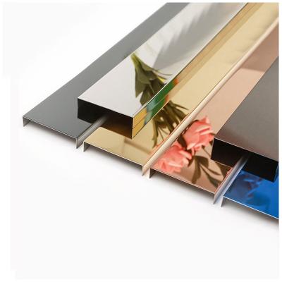 China Modern Top Quality Corner Floor Trim Custom Polished Stainless Steel Trim Profiles Stainless Steel Trim for sale