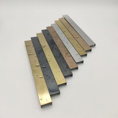 China Modern Free Supply Sample U Channel Steel Edge Tile Trim Profile Tile Trim for sale