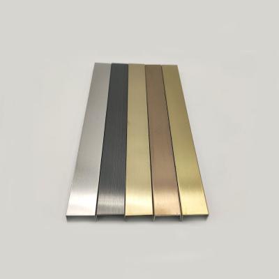 China Modern Top Quality Decorative Gold Stainless Steel Wall Tile Trim Gold Tile Trim 0.5mm~3.00mm for sale