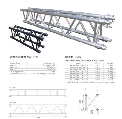 China Assemble D36-R Rectangular Beam Truss, Circular Roof Truss, Stage Lighting Scaffolding for sale