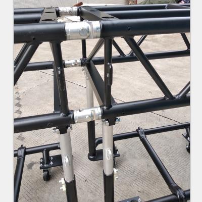 China Outdoor Concert 8ft Rig Truss Plated Black Pre Painted 2.4m Heavy Duty For Motion Head Lights for sale