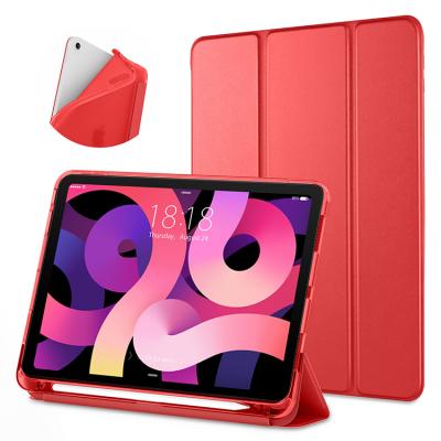 China Adjustable Angles/Precise Cutouts/Ultra Light TPU Half iPad Air 10.9 Back Case Transparent Leather For Apple Ipad Air 4 for sale