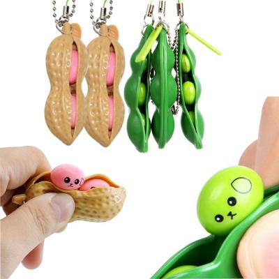 China 2021 Wholesale Annealing Spooky Person Pea Pods Bean Toy Funny Facial Expressions Fidget Toy Pea Peanut Squeeze 2021 Spooky People for sale