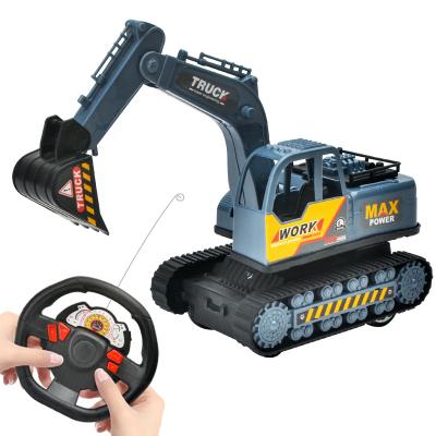 China Wholesale Remote Control Car Remote Control Construction Children's RC Excavator Hobby Simulation Electric Excavator Toy for sale