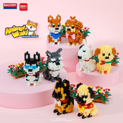 China The Building Toy New Arrival Pet Dog Mini Keychain Pendant Cute Small building block the creative gift for sale