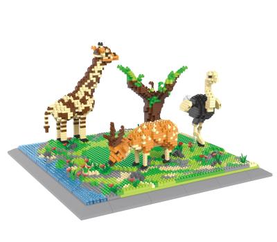 China The construction Toy Factory Price Giraffe Teenager than the small particle building block cute the other building block sets educational toys for sale