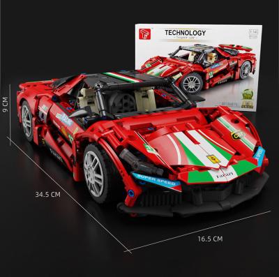 China Assembled Sports Car Remote Control Car Boy Model Toy New Design Building Blocks Building Blocks for sale