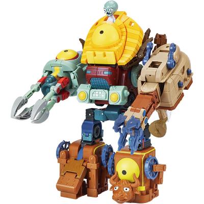 China Toy New Design Battery Operated Plants vs Zombies Sea and Land Deformation Mecha Suit Combine King 5 Robot Handmade Model Toy for sale