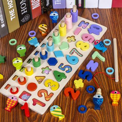 China 2021 Hot Selling Educational Toy Children's Magnetic Fishing Toys Puzzle Games Assembling Game Preschool Kid Educational Toy for sale