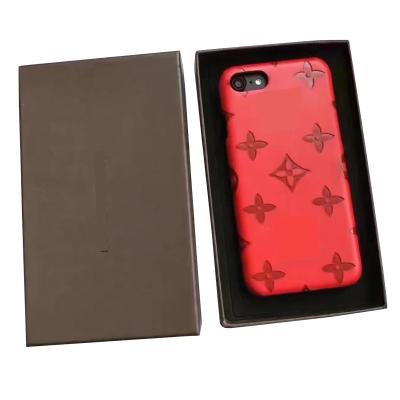 China Recycled Materials Custom Black Gold Foil Stamping Cardboard Phone Case Paper Box for sale