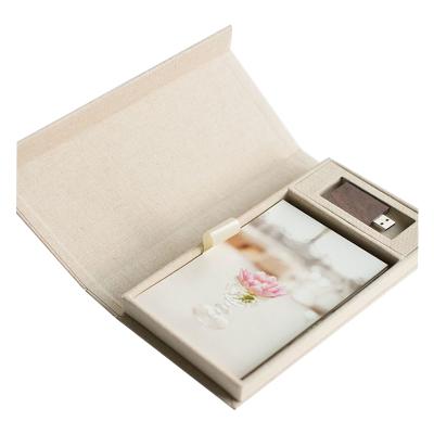 China Handmade custom photo album and usb drive tote boxes for sale