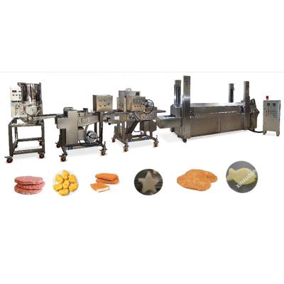 China Industrial automatic vegetable processing plant chicken nuggets maker kfc chicken nuggets production line for sale