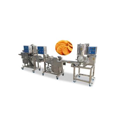 China CE industrial automatic beef chicken fish meat hamburger production line vegetable processing plant chicken patty machine for sale