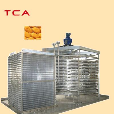 China Full Automatic CE Approved Industrial iqf 3000KG/H Double Drum Spiral Freezer for sale