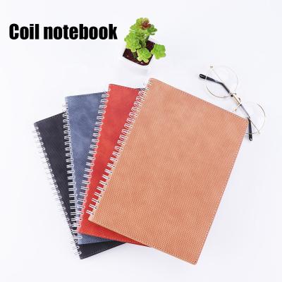 China PU A5 Spiral Colored Cover Notebook Customized Size Notepad Office School Supplier for sale